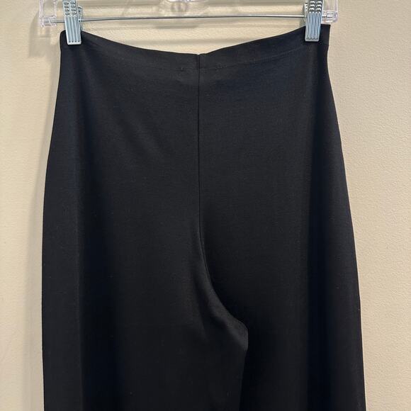Ripley Rader Black Ponte Knit Wide Leg Pants Sz 4 Long Inseam Career Minimalist - Picture 7 of 9